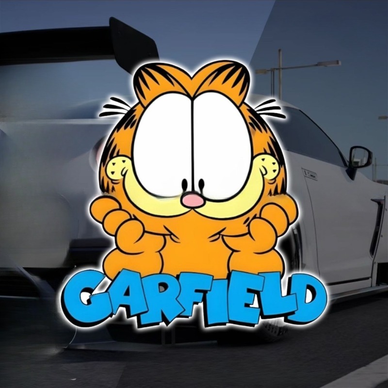 Car Accessories Decoration - Creatieve cartoon schattige Garfield autostickers, gepersonaliseerde