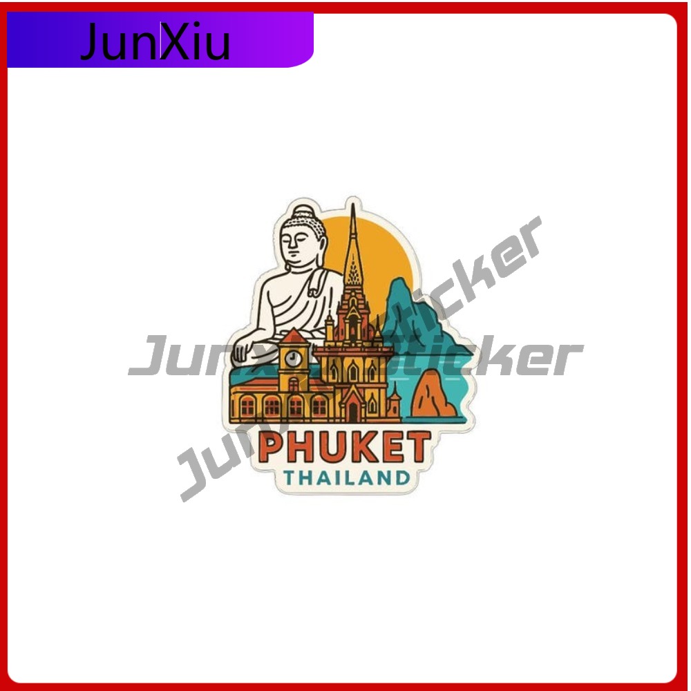 Car Accessories Thailand - Phuket Thailand Stad Vakantie Vinyl Sticker