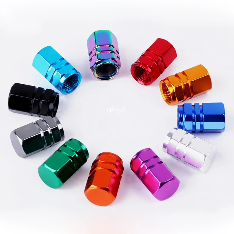 Steering Wheel Cover - 4 stuks aluminium ventieldopjes voor auto's,