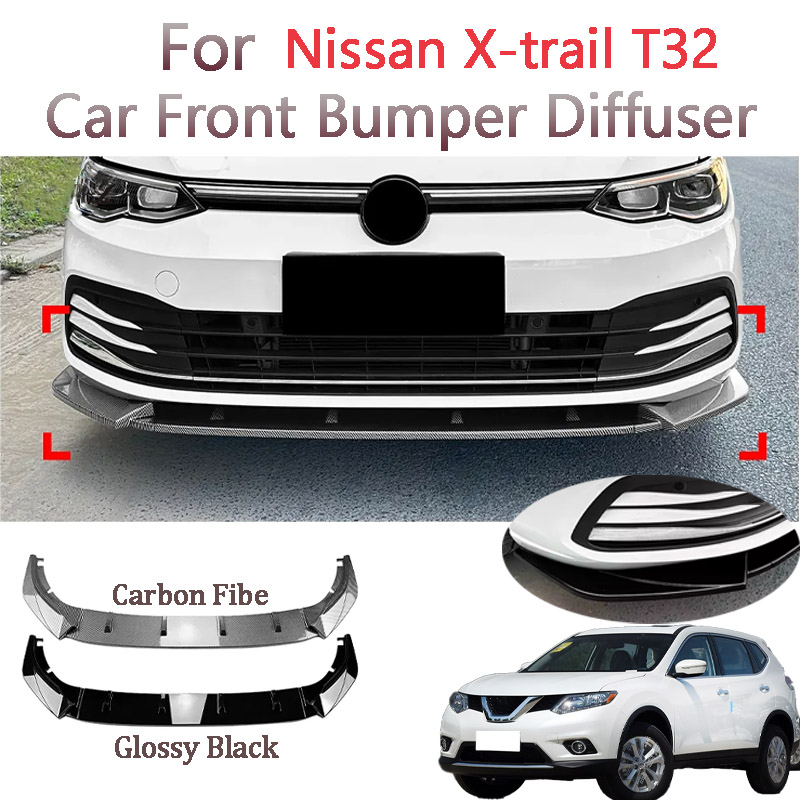 Car Accessories Nissan Xtrail - Nieuwe Auto Gloss Black Voorbumper Lip