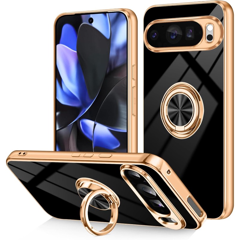 Car Phone Holder Magnetic - Mode Slanke Zachte TPU Vergulde Telefoon