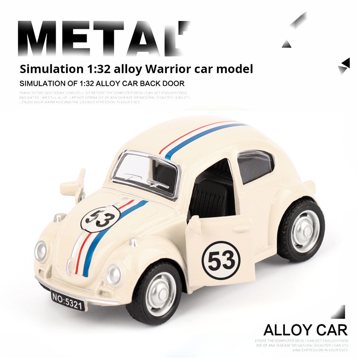 Car Accessories Thailand - 1:38 Alloy Pull-Back Auto Thaise Driewieler