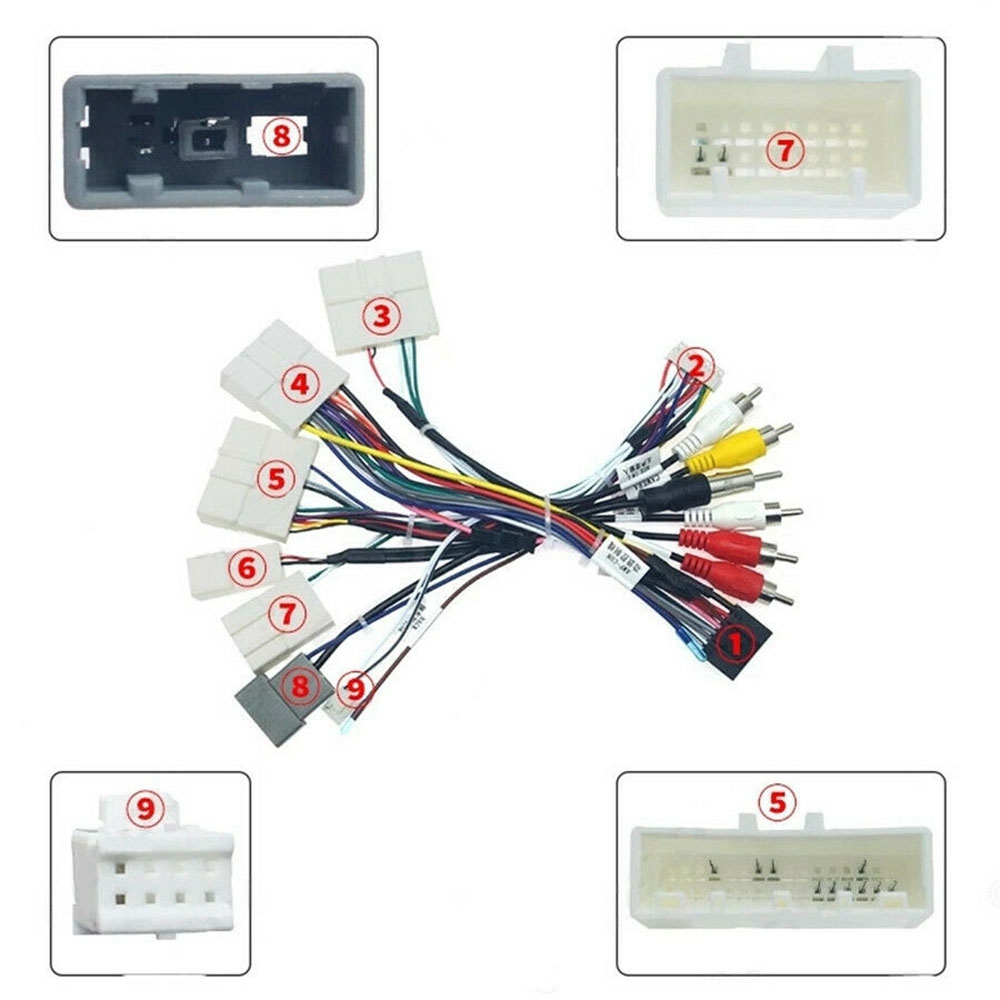 Car Accessories Nissan Xtrail - Compatibele auto 16-pins Android audio-aansluitkabelboom met