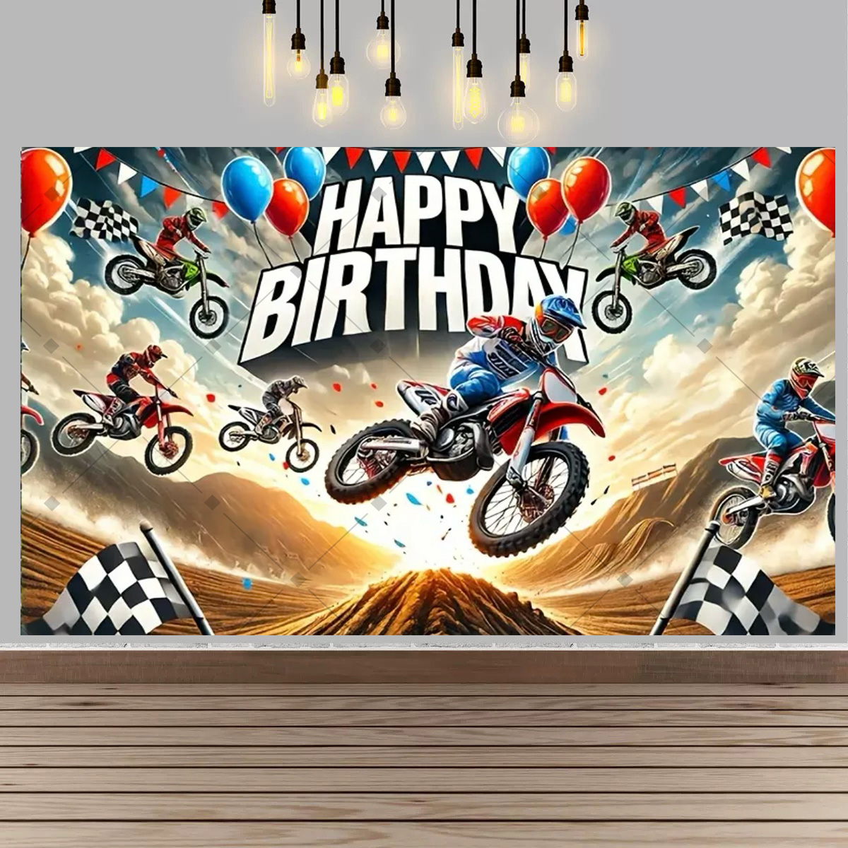 Motocross Dirt Bike Party Acht - Car Accessories Banner recensie en prijs