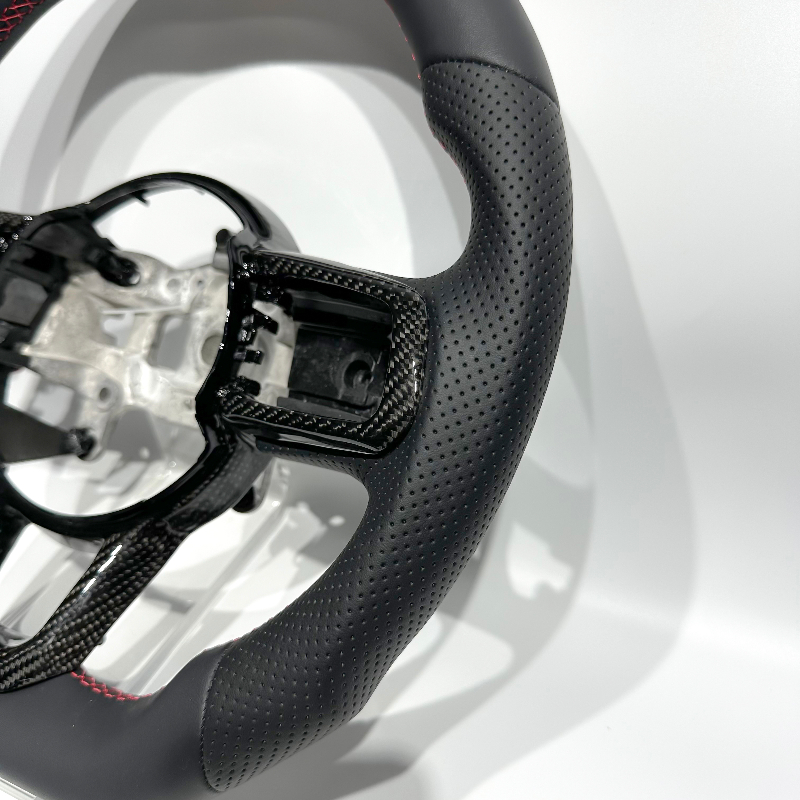 Zwarte carbon fiber trim cover - Steering Wheel Cover recensie en prijs